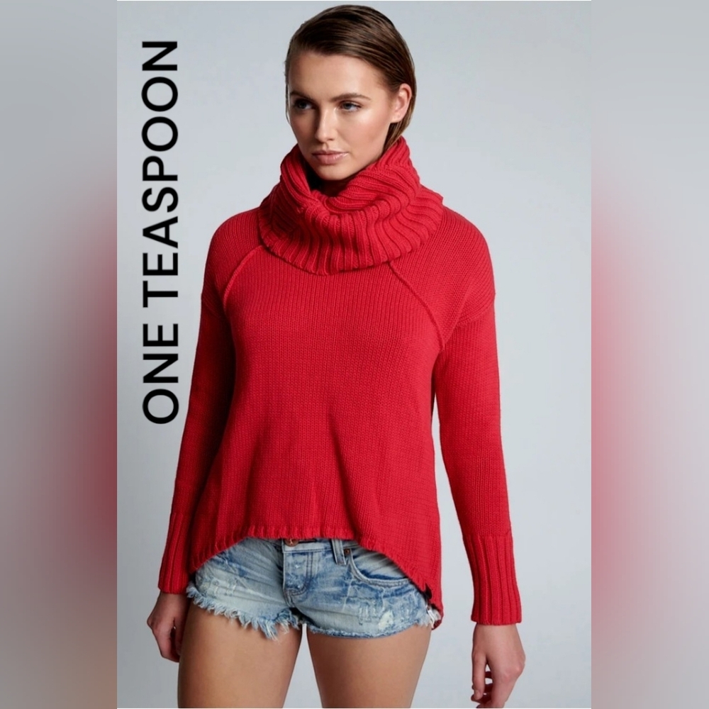 ONE TEASPOON CRIMSON THICK PURE ROLL SWEATER